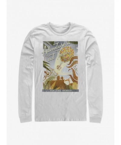 Disney Pixar Up Travel Poster Long-Sleeve T-Shirt $10.00 T-Shirts