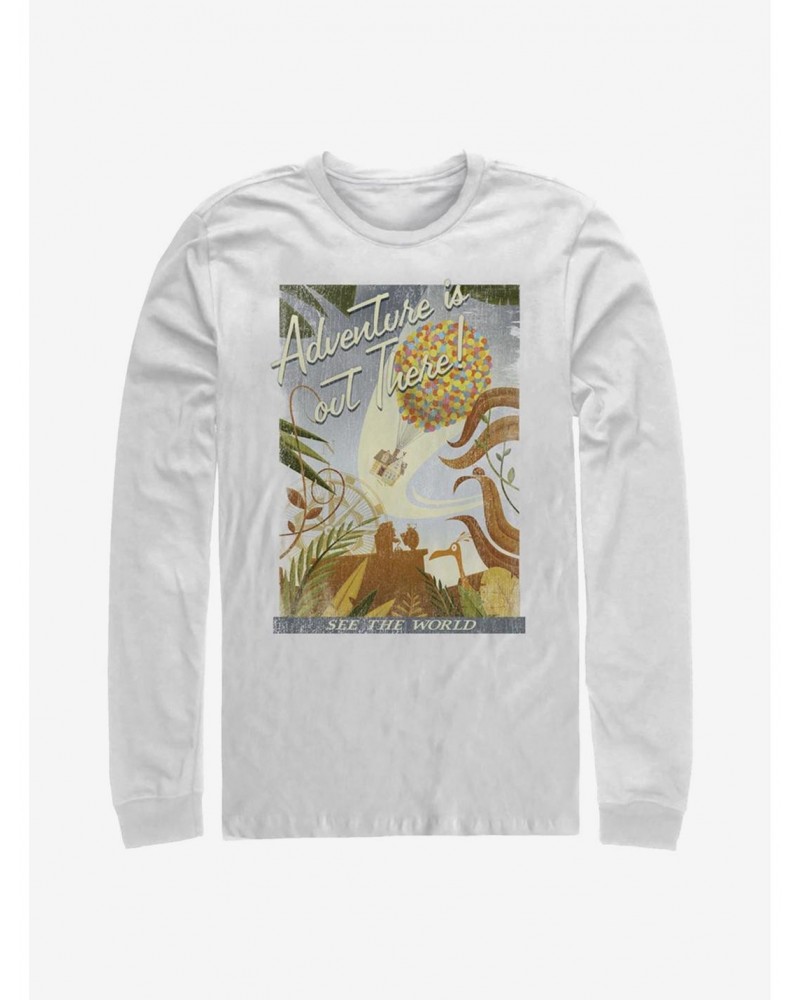 Disney Pixar Up Travel Poster Long-Sleeve T-Shirt $10.00 T-Shirts