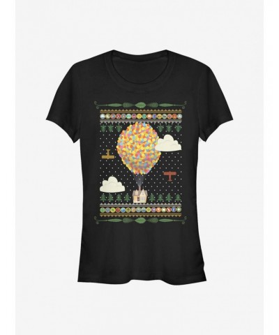 Disney Pixar Up Ugly Holiday Sweater Girls T-Shirt $5.58 T-Shirts