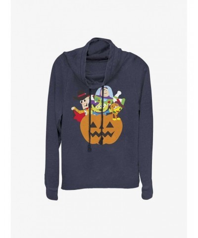 Disney Pixar Toy Story Pumpkin Surprise Characters Girls Cowlneck Long-Sleeve Top $13.51 Tops