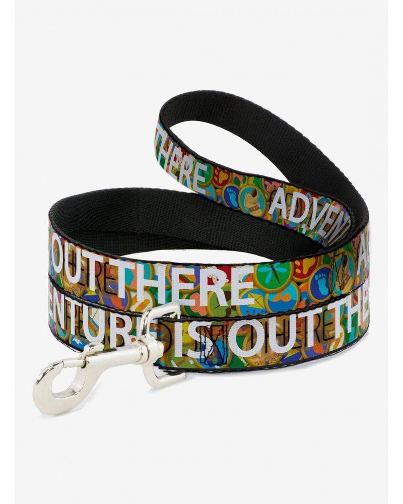 Disney Pixar Up Adventure Is Out There Stacked Wilderness Explorer Badges Dog Leash $8.93 Leashes