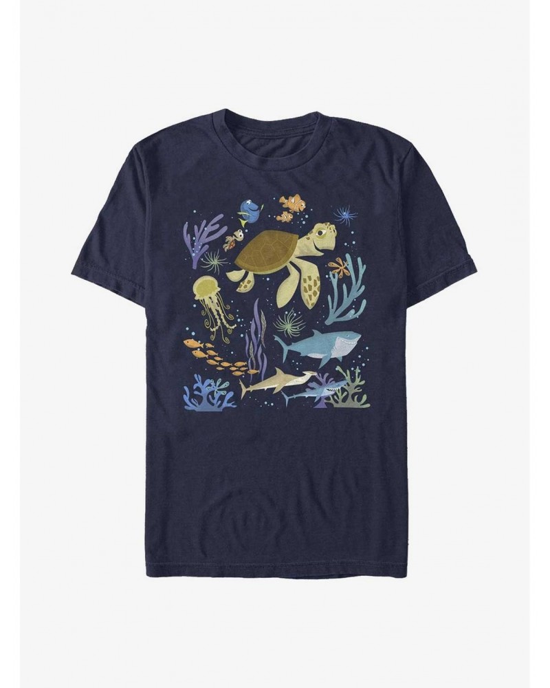 Disney Pixar Finding Nemo Sea Scene Extra Soft T-Shirt $6.91 T-Shirts