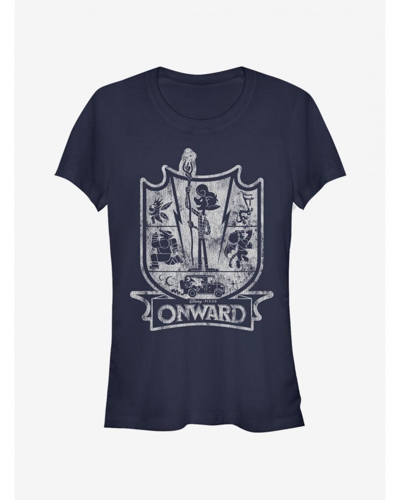 Disney Pixar Onward Onward Crest Girls T-Shirt $8.37 T-Shirts