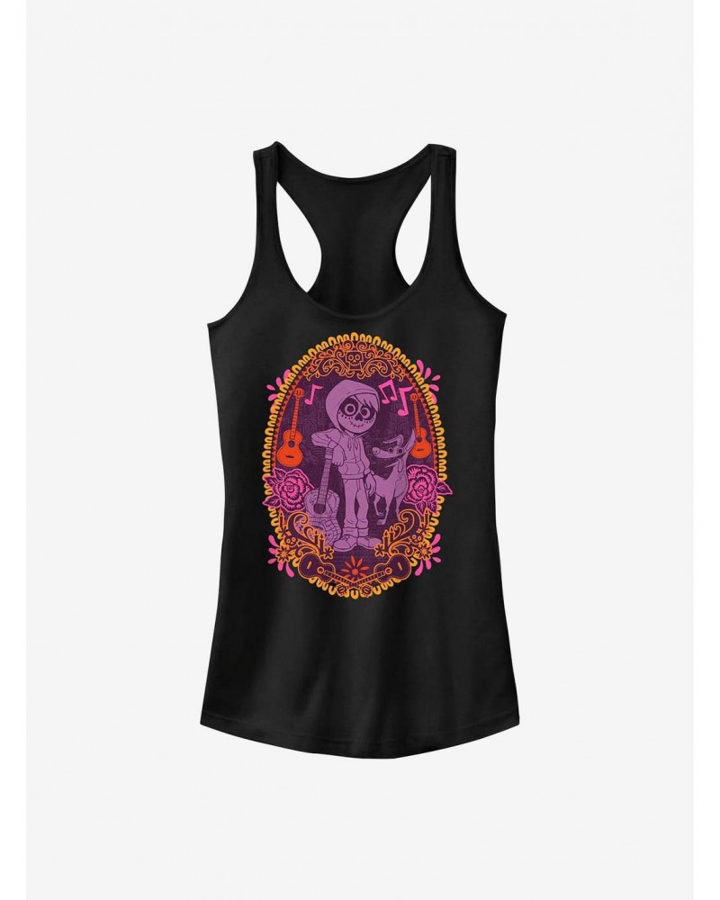 Disney Pixar Coco Miguel Colorful Portrait Girls Tank $8.02 Tanks