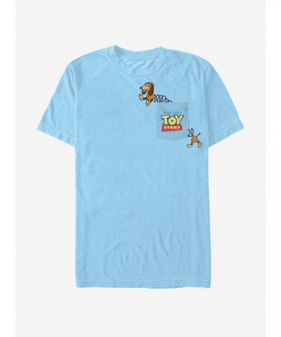 Disney Pixar Toy Story Slinky Dog Pocket T-Shirt $8.37 T-Shirts