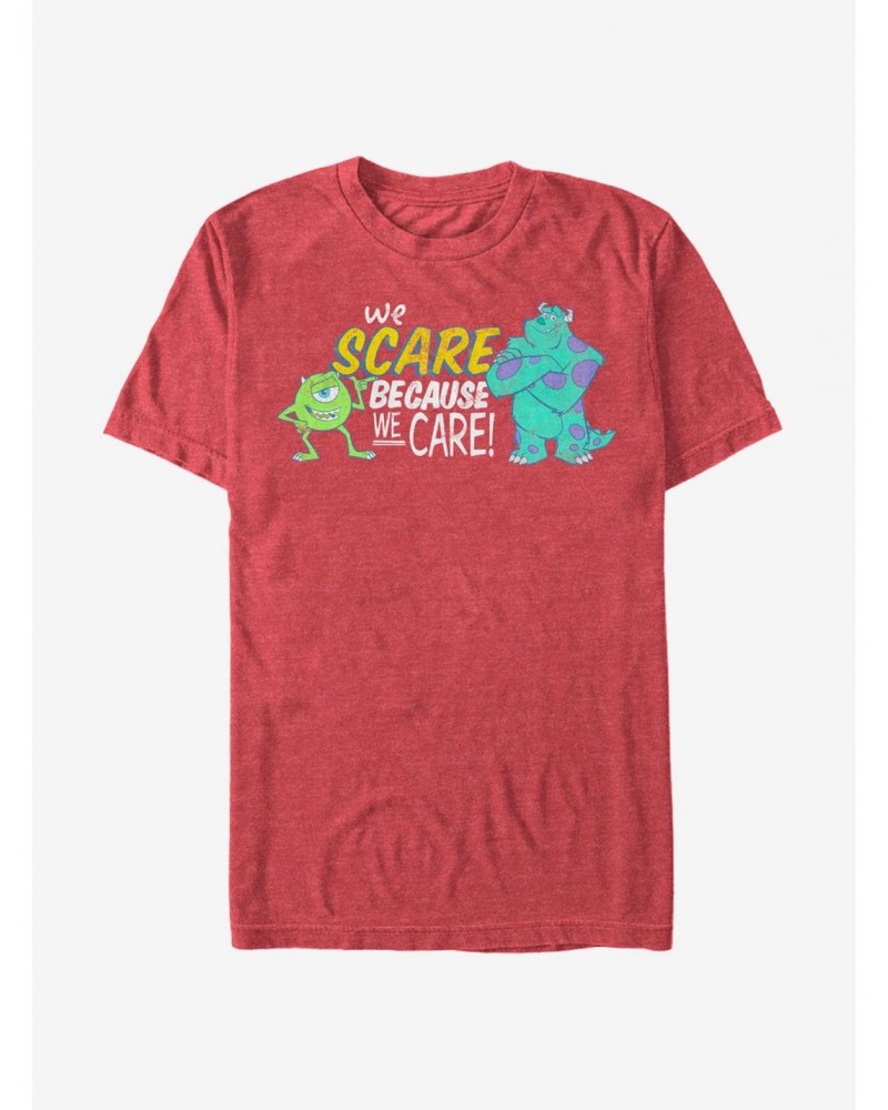 Monsters Inc. We Scare Because We Care Monsters T-Shirt $5.19 T-Shirts