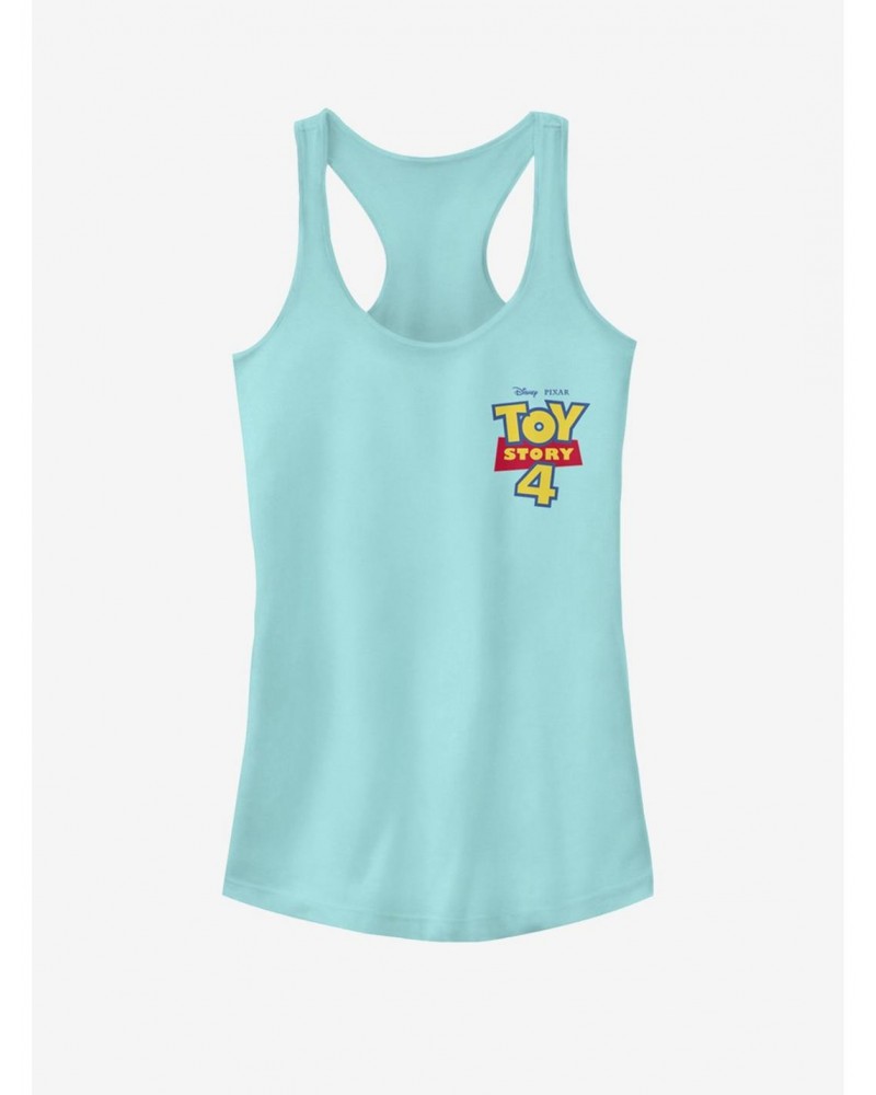 Disney Pixar Toy Story 4 Chest Color Logo Girls Cancun Blue Tank Top $7.32 Tops